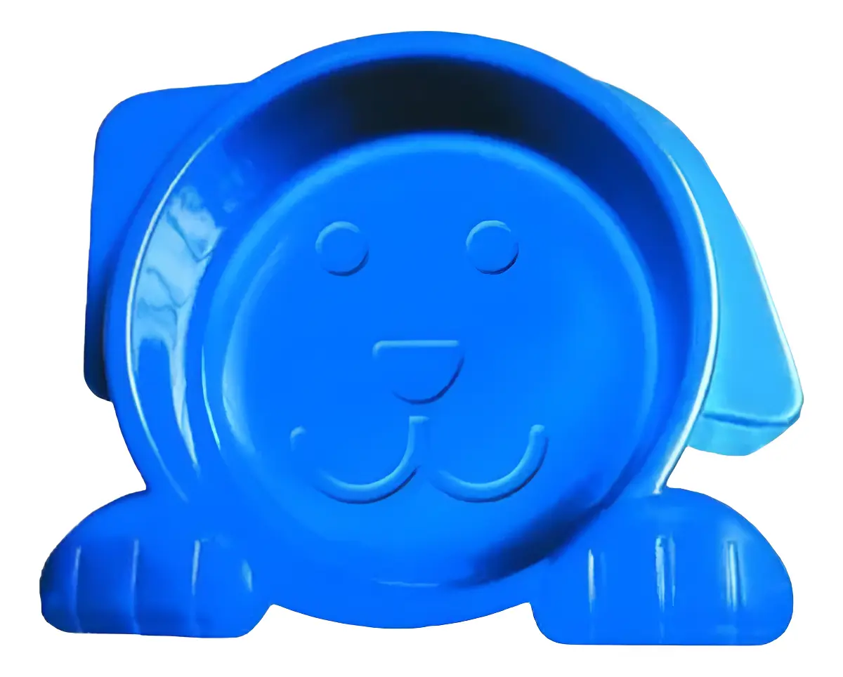 COMEDOURO CARA DOG AZUL