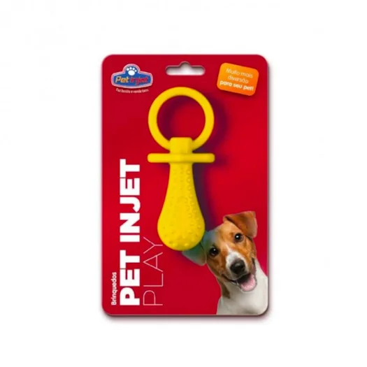 Brinquedo para Cães Chupeta Pet Play Amarela