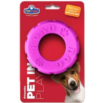 Brinquedo Cães Pet Play Pneu 9cm - Rosa