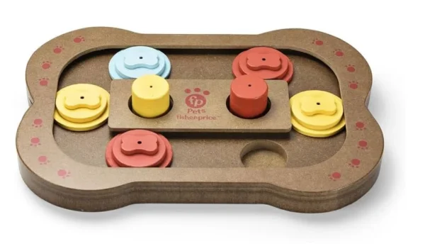 Comedouro lento Interativo brinquedo Pet Puzzle Bone Fisher Price