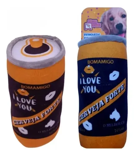 Pelúcia Tin Para Pets - Bom Amigo Cor Amarelo