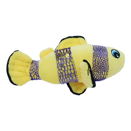 Pelúcia Pet Mart Peixe Brilhante Com Apito Para Cachorro Cor Amarelo