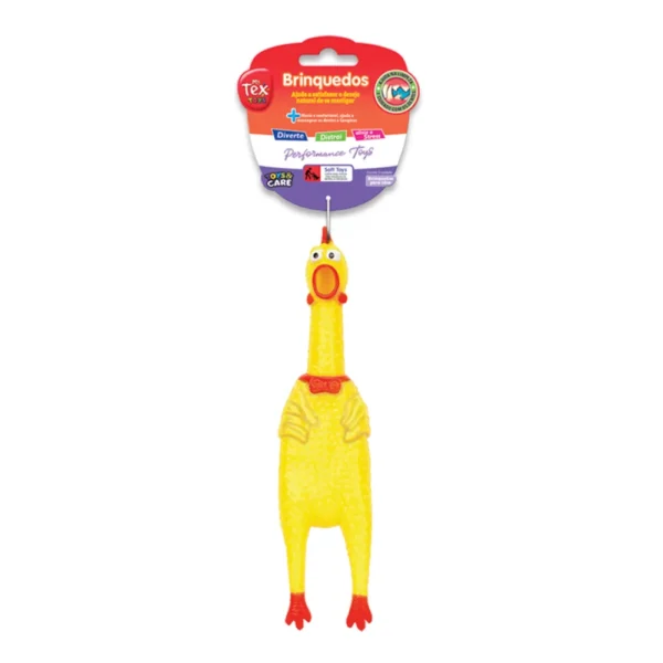 Brinquedo para Cachorro Tex Toys Frango Sonoro Roc Roc 16 cm