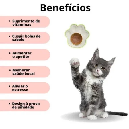 Alternative view of Brinquedo de Gato Interativo Patinha Catnip Pet Cola na Parede Divertido Erva Giratório