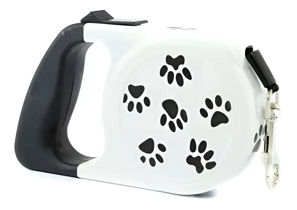Coleira Guia Retrátil Fita Plus 3m 25kg Para Cães