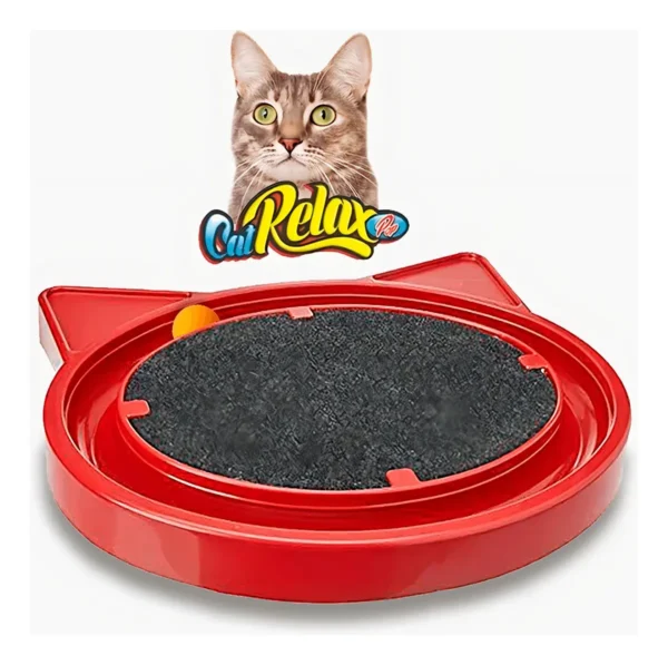 Arranhador Gato Furacão Pet Cat Relax Vermelho com Bolinha Polipropileno