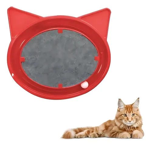 Alternative view of Arranhador Gato Furacão Pet Cat Relax Vermelho com Bolinha Polipropileno