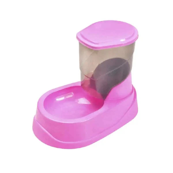 Comedouro Automático Four Plastic 500g Classic Dosador de Plástico ROSA