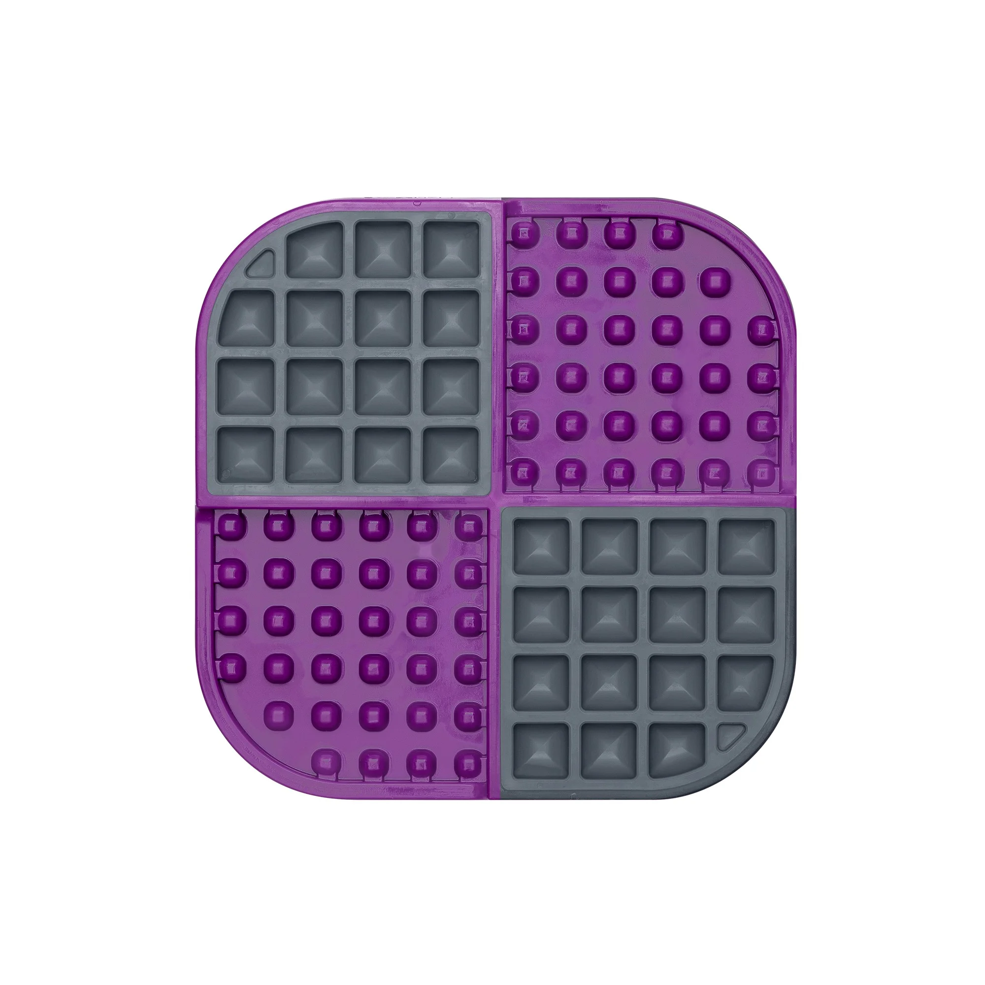 Brinquedo e comedouro anti estresse LickiMat Buddy roxo para cães e gatos - Imagem 2