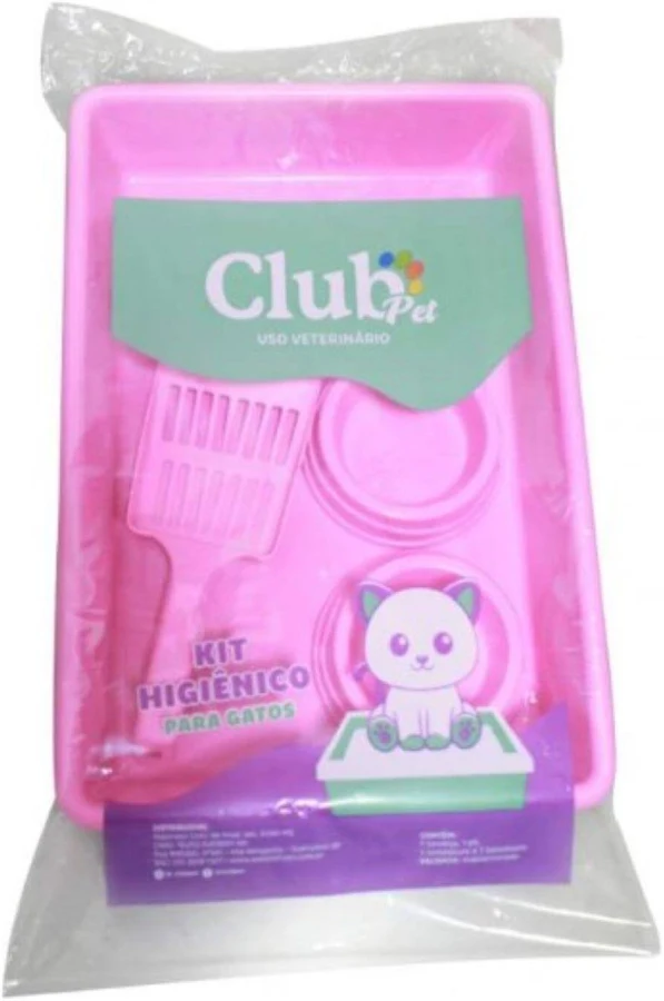 Caixa de Areia Aberta Média para Gatos Kit Higiénico Club Pet
