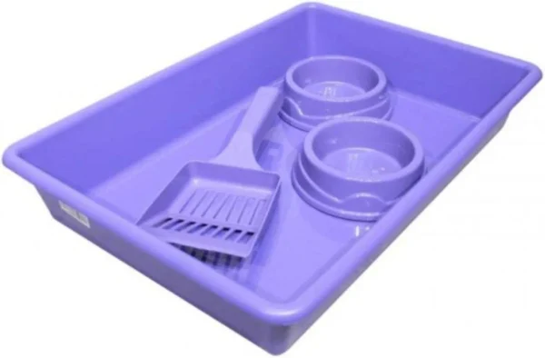 Caixa de Areia Aberta Média para Gatos Kit Higiénico Club Pet