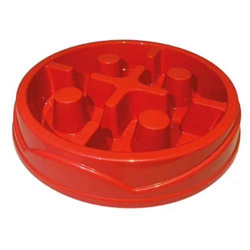 Comedouro Lento Educativo Anti Stress Vermelho