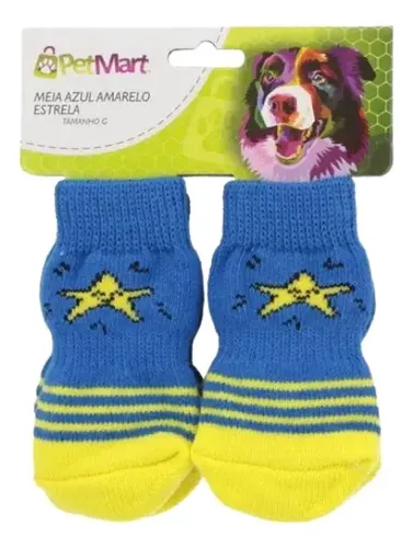 Meia Estampada Antiderrapante Para Cães Tamanho M  Pet Sta