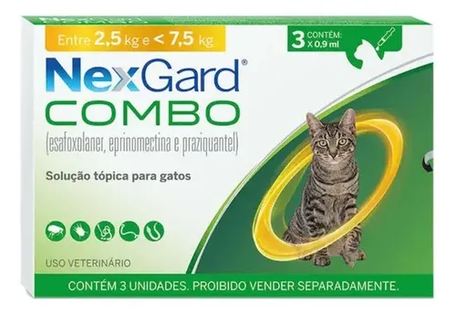 Nexgard  Para Gatos 2,5 A 7,5Kg Antipulgas E Vermes