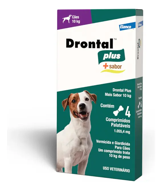 Drontal Plus Elanco Cães 10kg Vermífugo