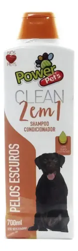 Shampoo 2 Em 1 Pelos Escuros Power Pets 700ml