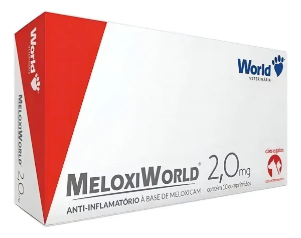 Meloxiworld 2,0mg Anti-inflamatório Cães e Gatos 2mL World