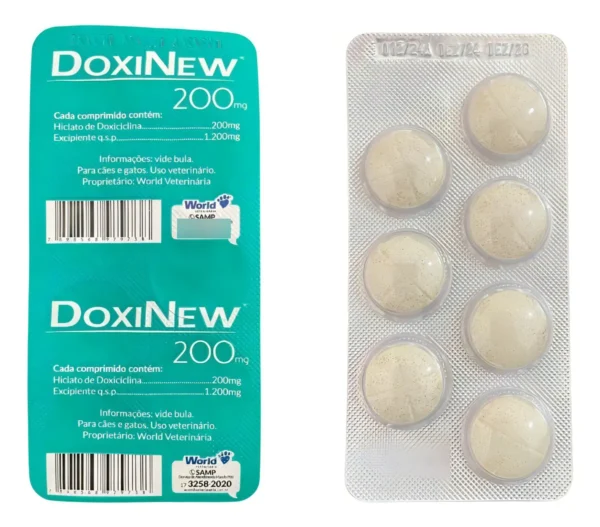 Doxinew 200mg Cães Gatos Com 14 Comprimidos