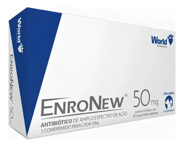 Enronew 50mg Cães e Gatos C/10 Comprimidos - World