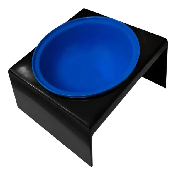Comedouro Elevado Cachorro Cães Gatos 250ml Furacão Pet Cor Azul