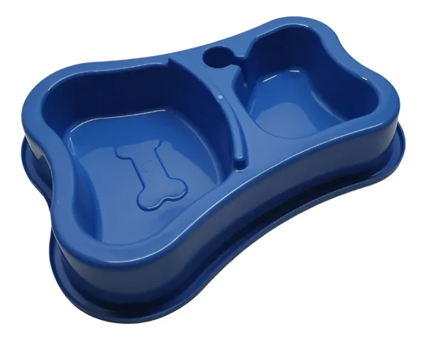 Comedouro E Bebedouro Duplo Anti Formiga AzuL