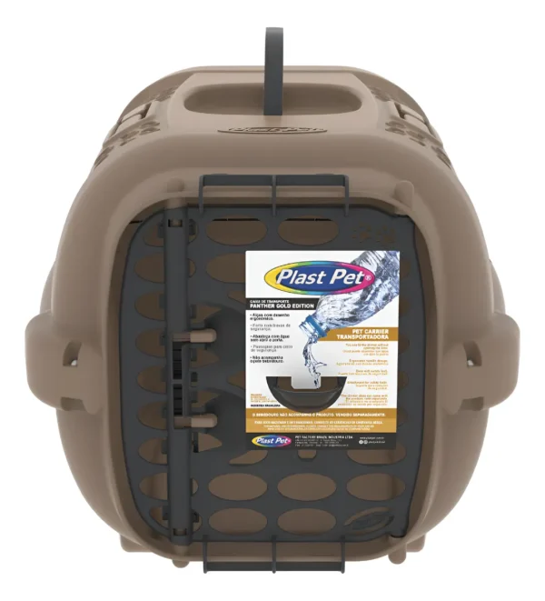 Caixa De Transporte Panther Gold N1 Para Cães E Gatos Preto