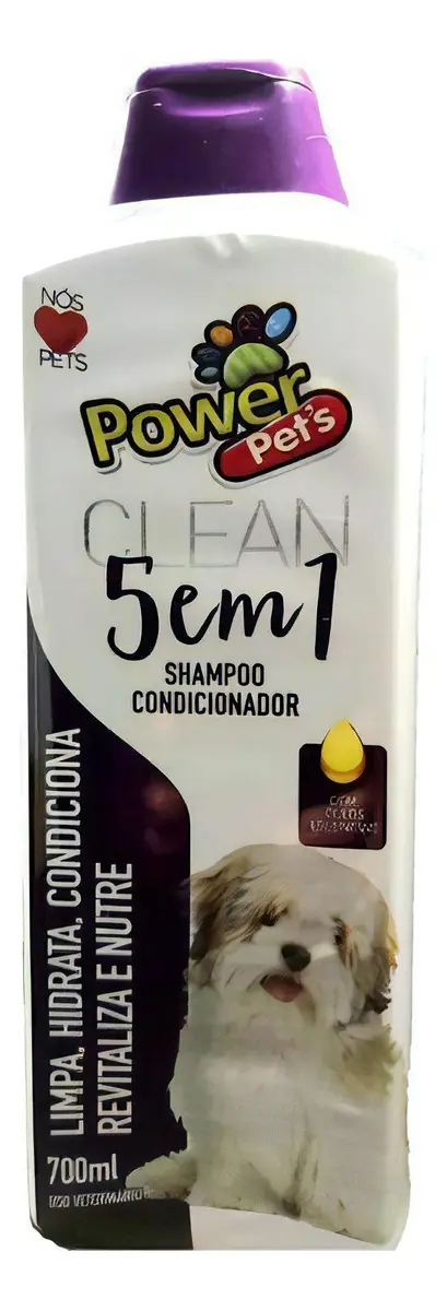Shampoo Power Pets Clean (5 Em 1) 700ml