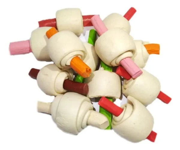 Osso Snack Mini Doguinho Cães Flex Color Baunilha