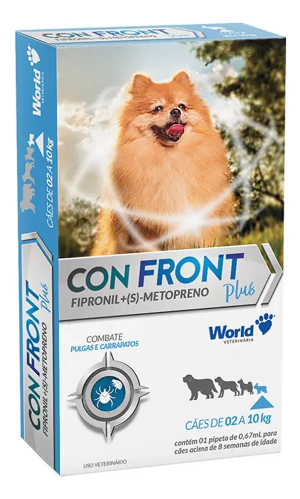 Confront Plus Para Cães Até 10kg World 1 Pipeta 0,67ml