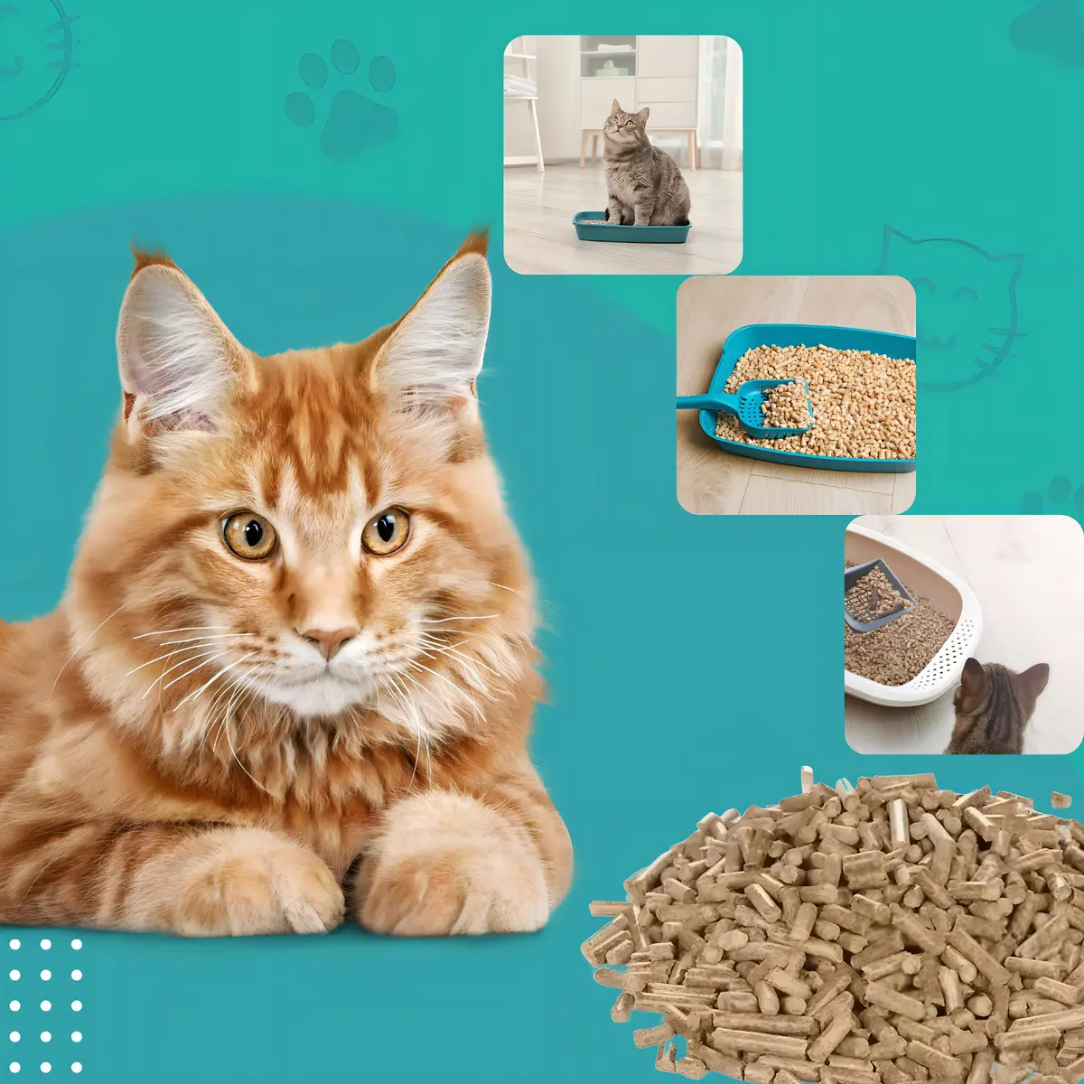 Granulado Higiênico De Madeira Para Gatos Premium 2KG - Imagem 3