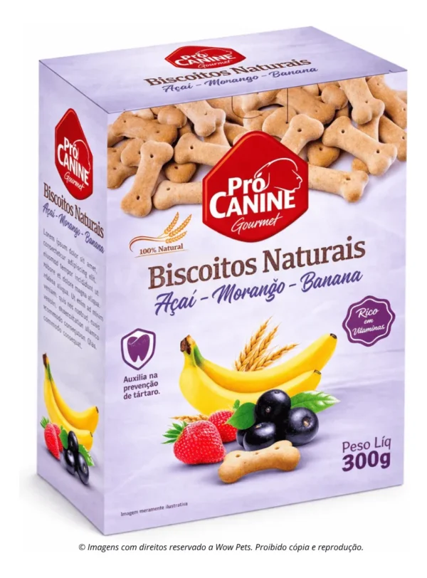 Petisco Biscoito Natural Prócanine Para Cães 300g