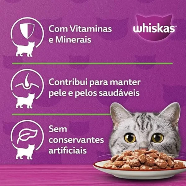 Alternative view of Whiskas Pack Ração Úmida Para Gatos Carne Ao Molho 85gr