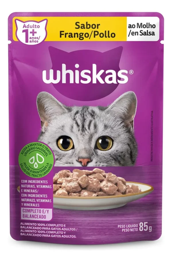 Ração Úmida para Gato Adulto Sabor Frango Whiskas