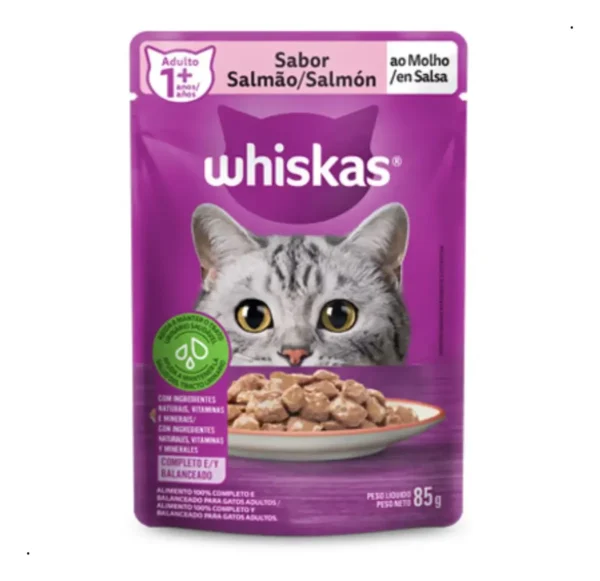 Alimento Úmido Whiskas Gato Adulto Salmão 85 G
