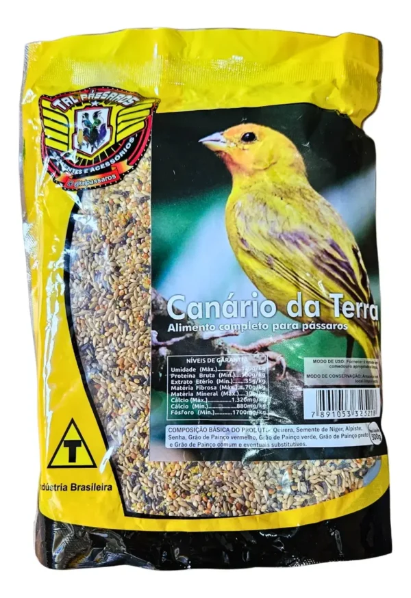Mistura Canário Da Terra Premium Tal Pássaros - 500 G