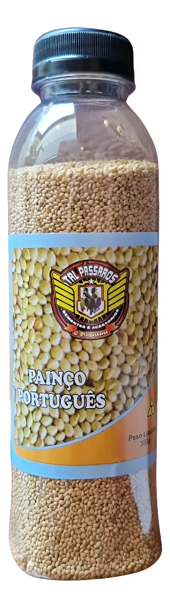 Painço Premium Portugês 350g Tal Pássaros Garrafa