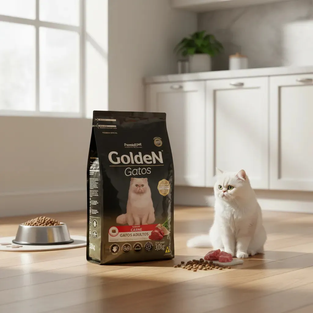 Ração Golden Gatos Adultos Sabor Carne 10 kg - Imagem 2