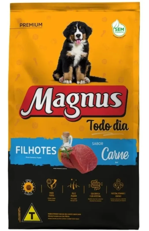 Ração Magnus Todo Dia Filhote Sabor Carne 20 kg