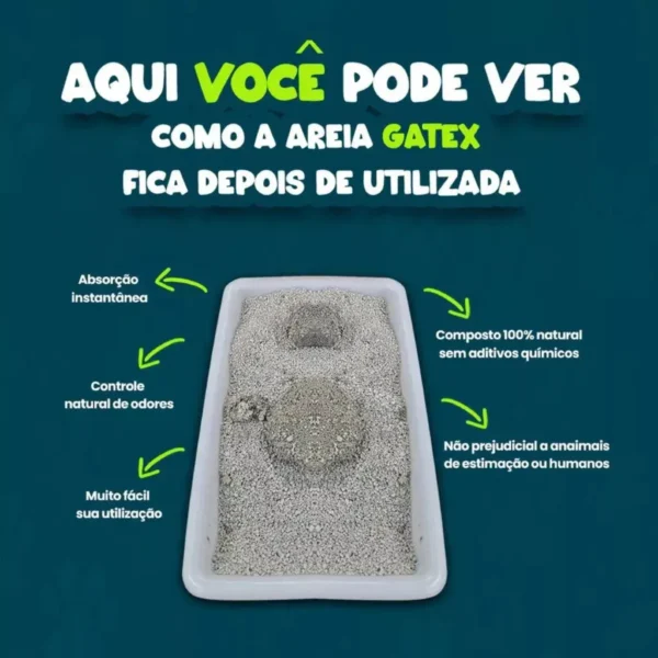 Alternative view of Areia Para Gatos Grãos Extra Finos 4kg Biodegradável Gatex